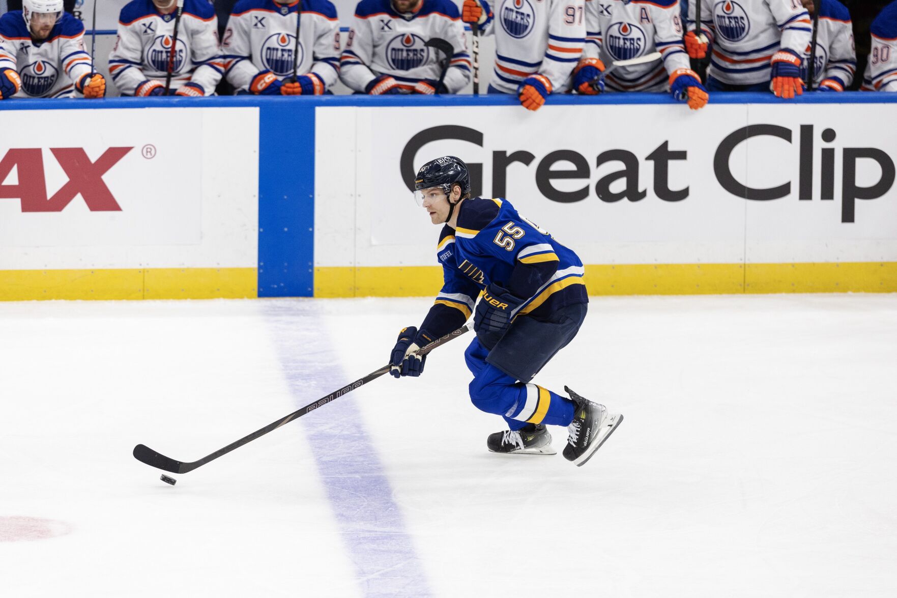 Blues take on the Oilers